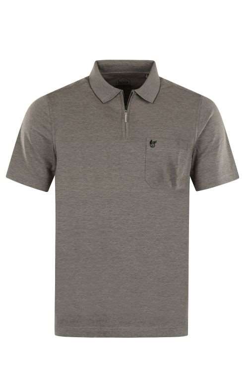 Hajo polo shirt zip silver